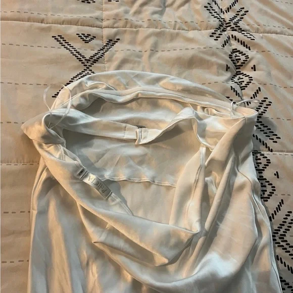 SHEIN white Satin strapless maxi dress XL - Picture 4 of 6